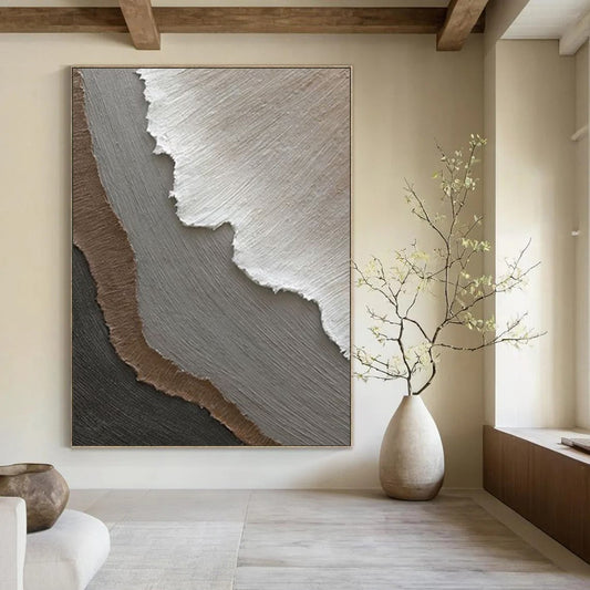 Custom Hand-Painted Abstract Art: Big Sizes & Textured Wonders for Bar & Hotel DTP269