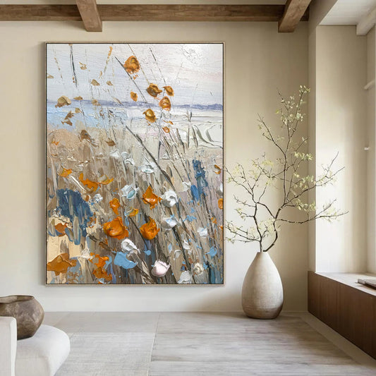 Hand-Painted Custom Abstract Canvas for Bedroom & Living Room LargeART1839