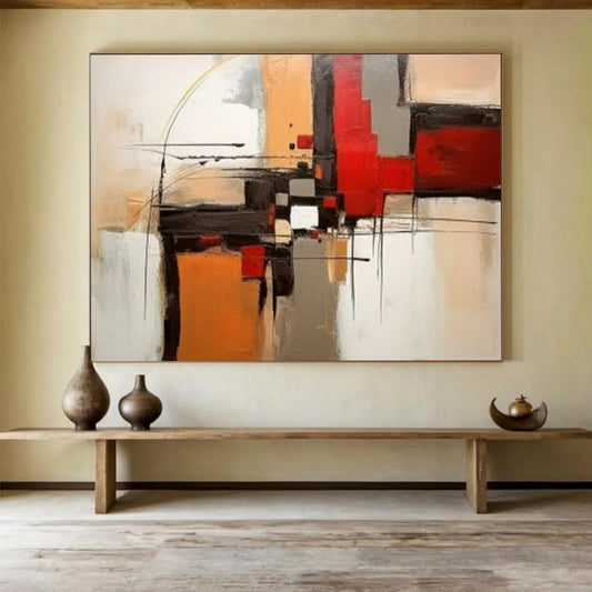 Colossal Hand-Painted Abstract Wall Decor for Entryway & Living Room LargeART1508