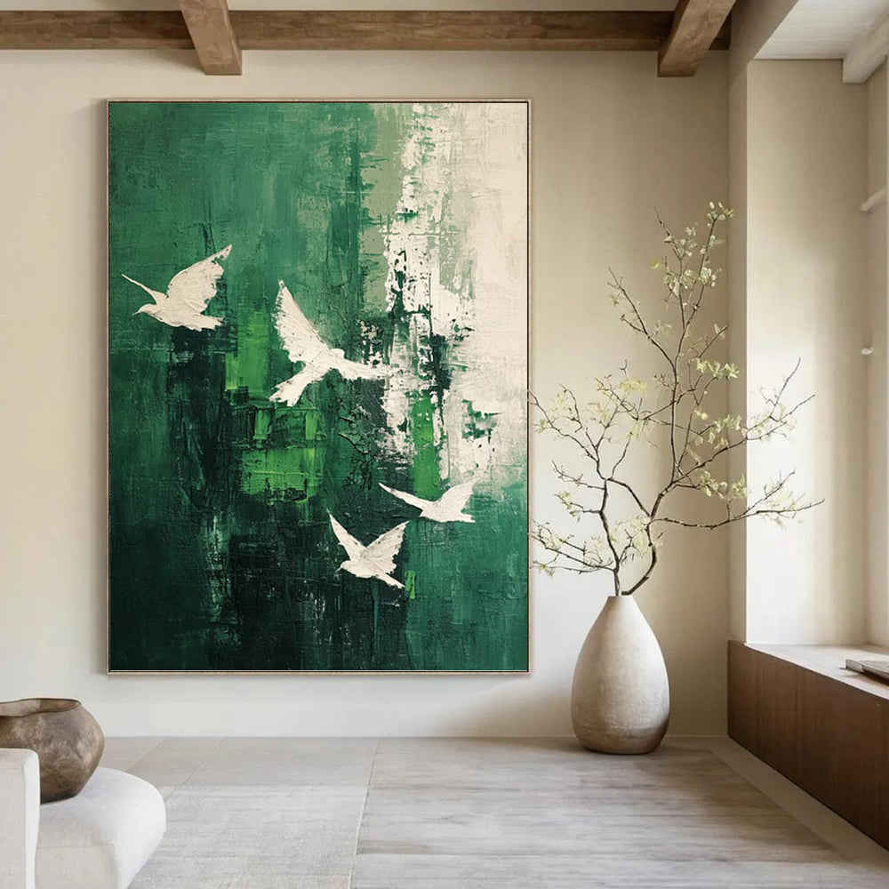 Reflective Hand - Painted Textured Abstract for Office & Dining Room DKH1311