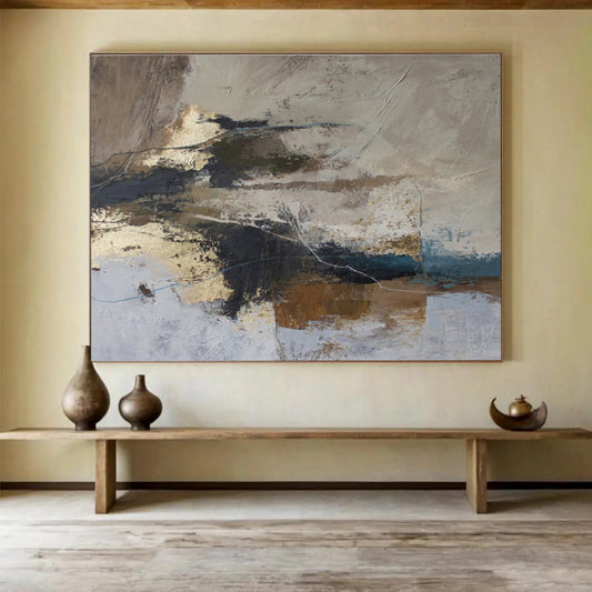 Monumental Textured Abstract Wall Art for Bar & Entryway DKH511