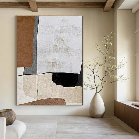 Mega - Format Hand - Painted Textured Custom Abstract Hymn, for Hotel and Bedroom DKH1520