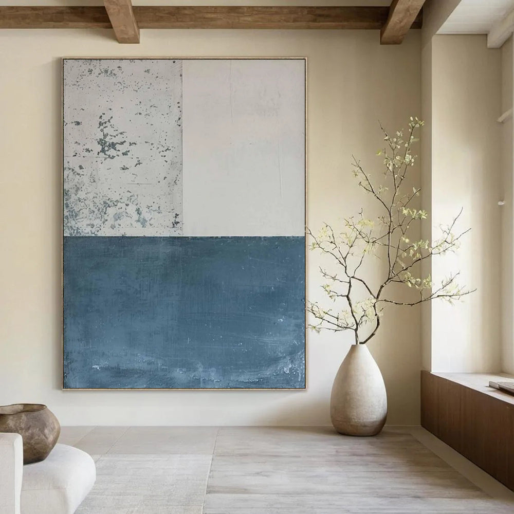 Ravine Echoes: Massive Hand - Painted Textured Custom Abstract Creation for Hallway and Hotel DTP085