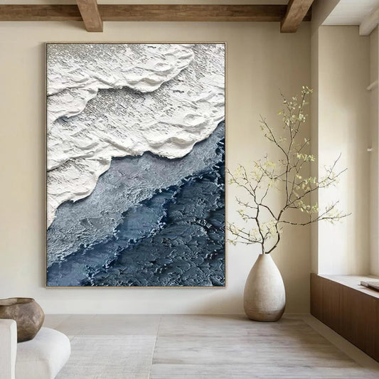 Hand-Painted Large Custom Abstract Paintings: Textured Styles for Dining Room & Bar DTP325
