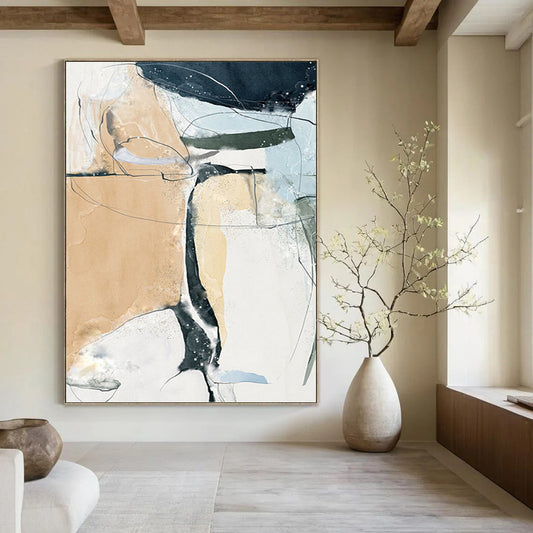 Gargantuan - Sized Vertical Hand - Painted Custom Abstract Marvel (with Distinctive Textures), Transforming Office and Hallway DKH1523