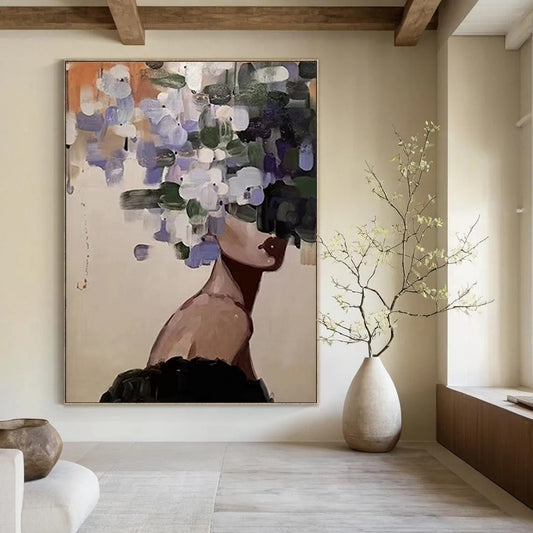 Custom Hand-Painted Abstract Masterpieces for Bedroom & Living Room DTP309