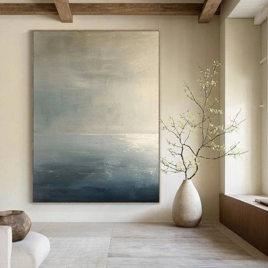 Custom Hand-Painted Abstract Masterpieces: Textured Beauty for Hotel & Entryway DTP299