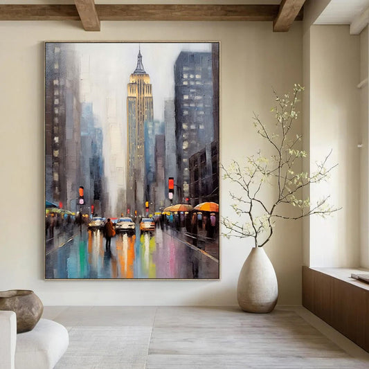 Hand-Painted Bespoke Abstract Canvas for Bedroom & Hotel LargeART1912