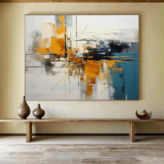 Resplendent Grand - Sized Abstract Painting for Entryway & Hotel LargeART1753