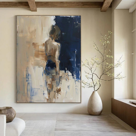 Large-Scale Custom Hand-Painted Abstract Art for Hallway & Hotel LargeART1830