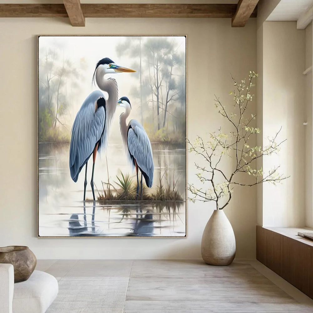 Hand-Painted Large-Scale Textured Abstract Wall Art for Bedroom & Spa LargeART2129
