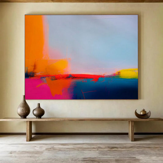 Striking Vast Abstract Painting for Hallway & Bar LargeART1684