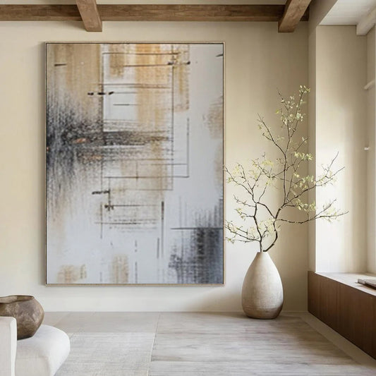 Glamorous Textured Abstract Canvas for Bar & Hotel Lobby DKH0979