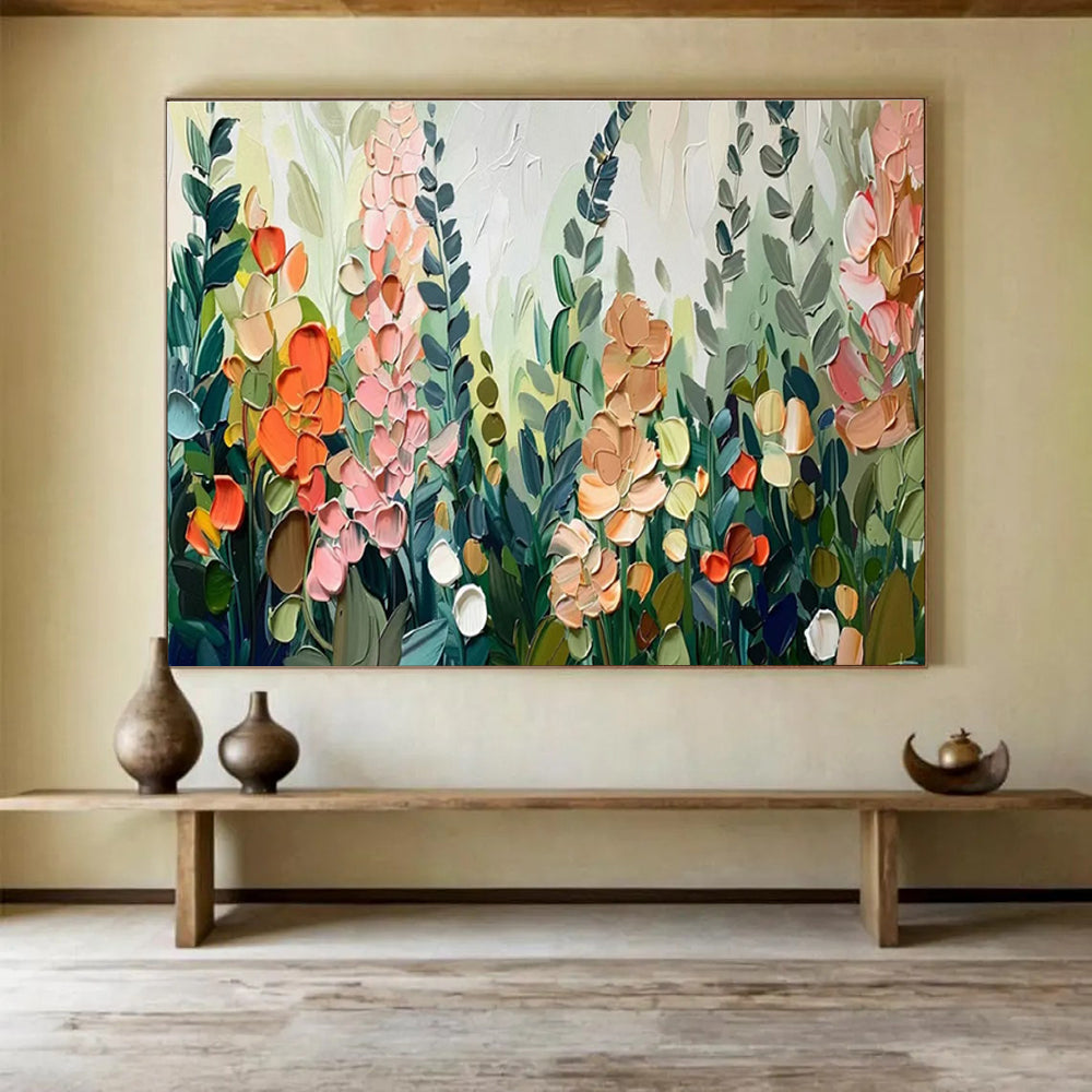 Large - Format Original Hand - Crafted Textured Abstract Wall Decor for Visual Attraction DKH801