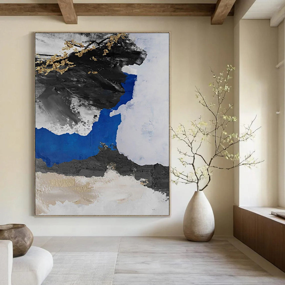 Immense Hand - Painted Textured Abstract Painting for Airport Terminal & Train Station DKH1231