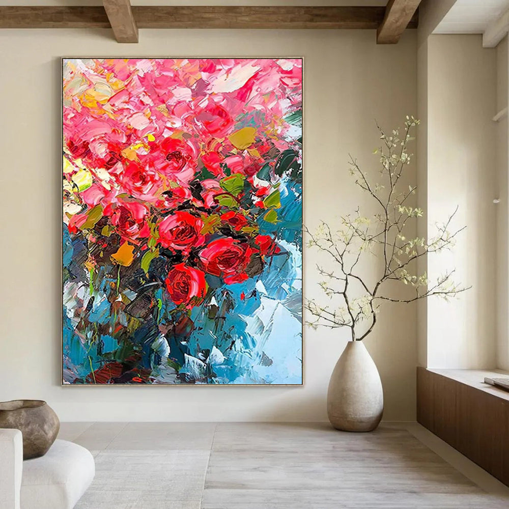 Large - Sized Refined Hand - Painted Textured Abstract on Canvas for Hotel & Dining Room DKH1432