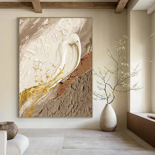 Mammoth - Scale Hand - Painted Textured Custom Abstract Artwork, for Bar and Hotel DKH1487