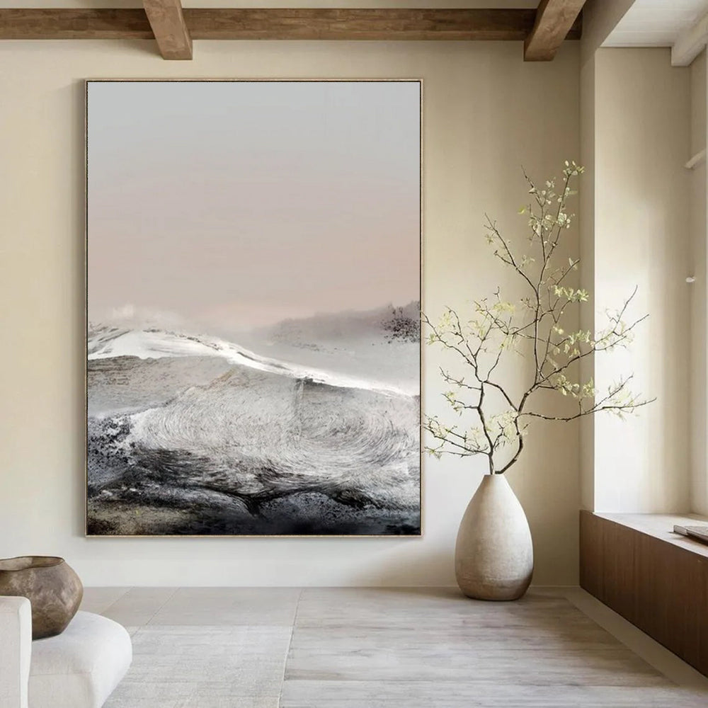 Hand-Painted Big Custom Abstract Art: Textures to Transform Your Space DTP178