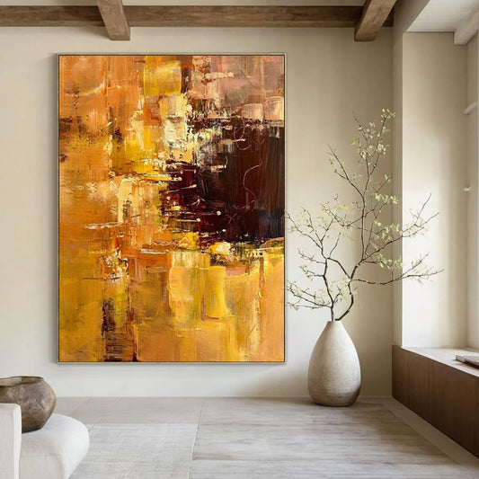 Monumental-Sized Hand-Painted Abstract Art for Bedroom & Hallway LargeART2302