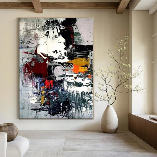 Hand-Painted Large Custom Abstract Art for Bedroom & Living Room DTP391