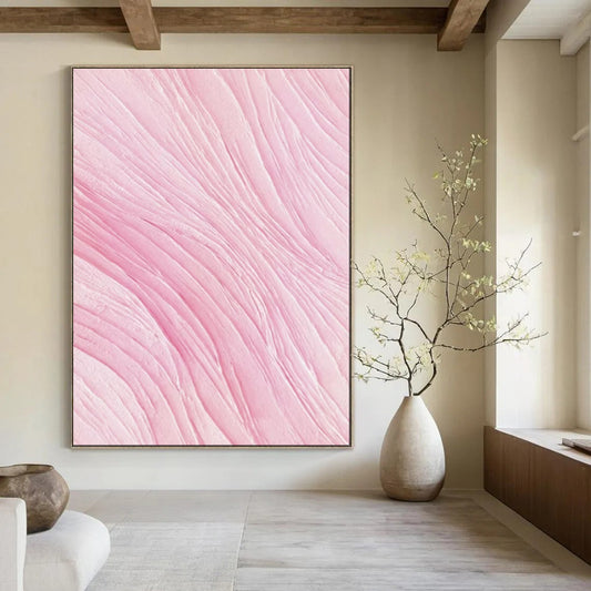 Soft & Dreamy Hand-Painted Custom Abstract Painting for Bedroom & Hallway LargeART1979
