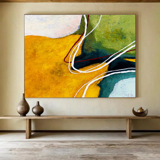 Vast - Scale Hand - Painted Abstract Canvas for Living Room & Bedroom DKH551