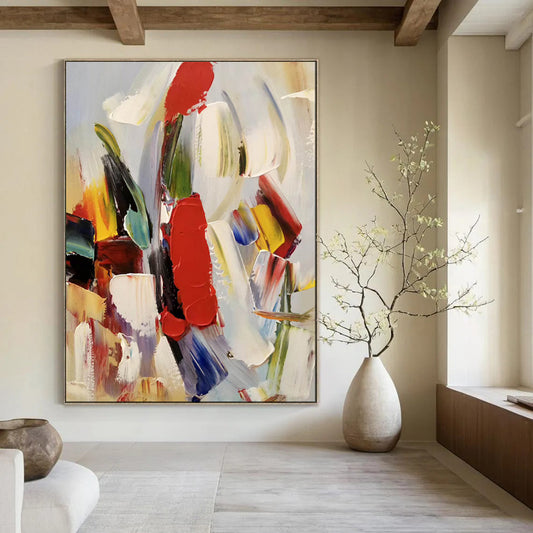 Tranquil & Soothing Hand-Painted Personalized Abstract Painting for Living Room & Entryway LargeART1955