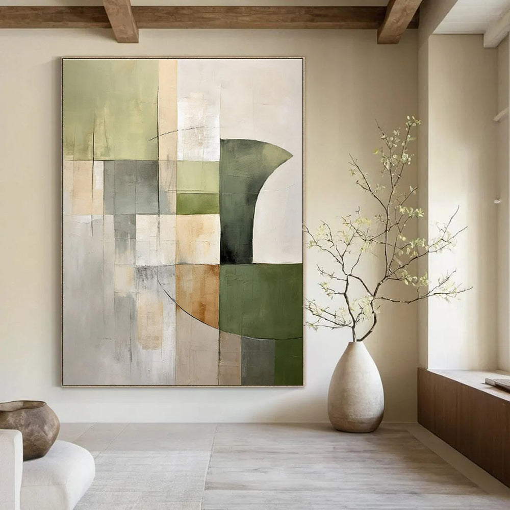 Custom Hand-Painted Abstract Painting for Bedroom & Hotel Spa Suites LargeART1440