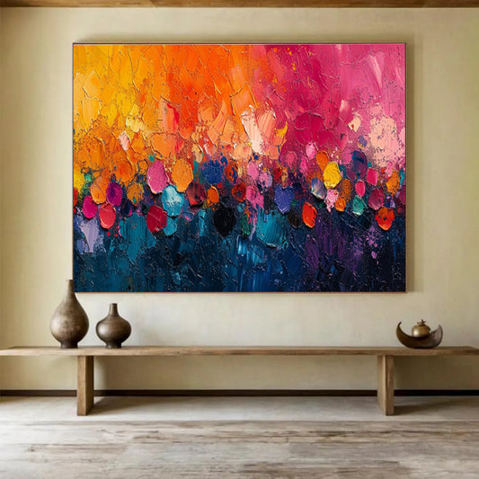 Monumental Hand - Painted Textured Abstract Art for Decorative Prestige DKH710