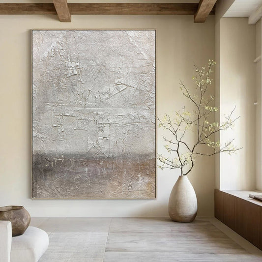 Mega - Format Hand - Painted Textured Custom Abstract Canvas, for Hotel and Entryway DKH1491