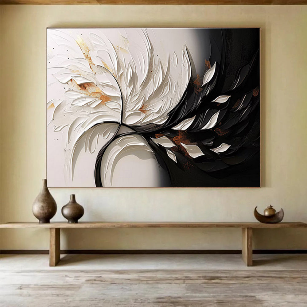 Oversized Textured Handmade Abstract Painting for Decorative Upgrades DKH746