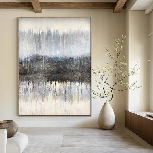 Large-Scale Textured Abstract Wall Art for Dining Room & Entryway LargeART2102