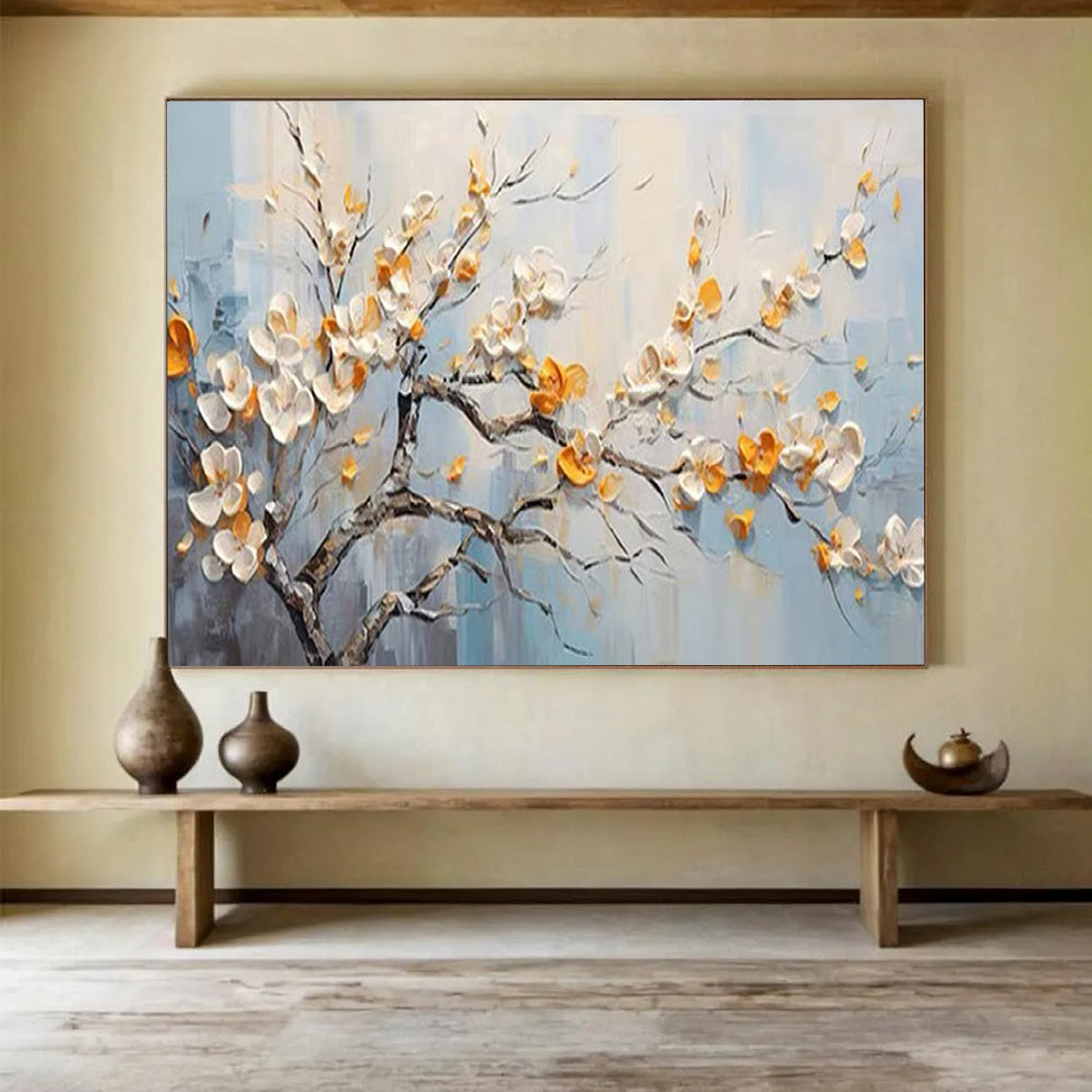Textured Flowering Tree - Elegant Bedroom or Living Room Decor DLZ202