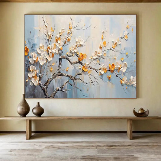 Textured Flowering Tree - Elegant Bedroom or Living Room Decor DLZ202