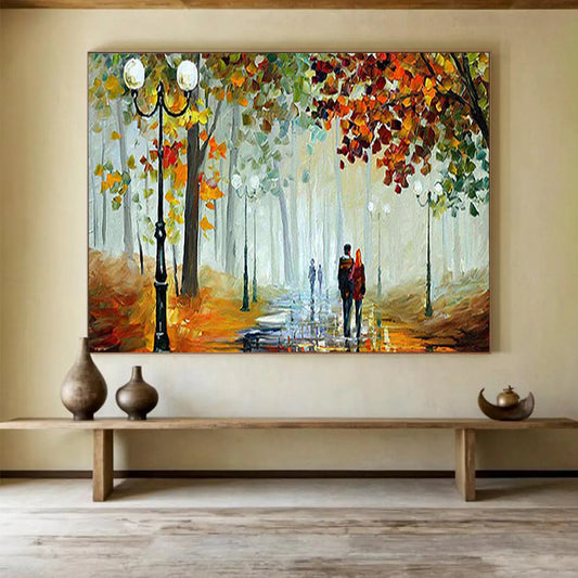 Autumn Stroll in the Park - Romantic Living Room or Bedroom Art DLZ225