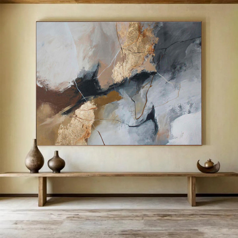 Personalized Hand-Painted Abstract Canvas for Dining Room & Living Room DKH132