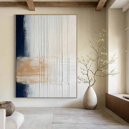 Vibrant contemporary hand-painted abstract artwork featuring dynamic colors and fluid shapes ideal for modern interior decor. DLZ1782