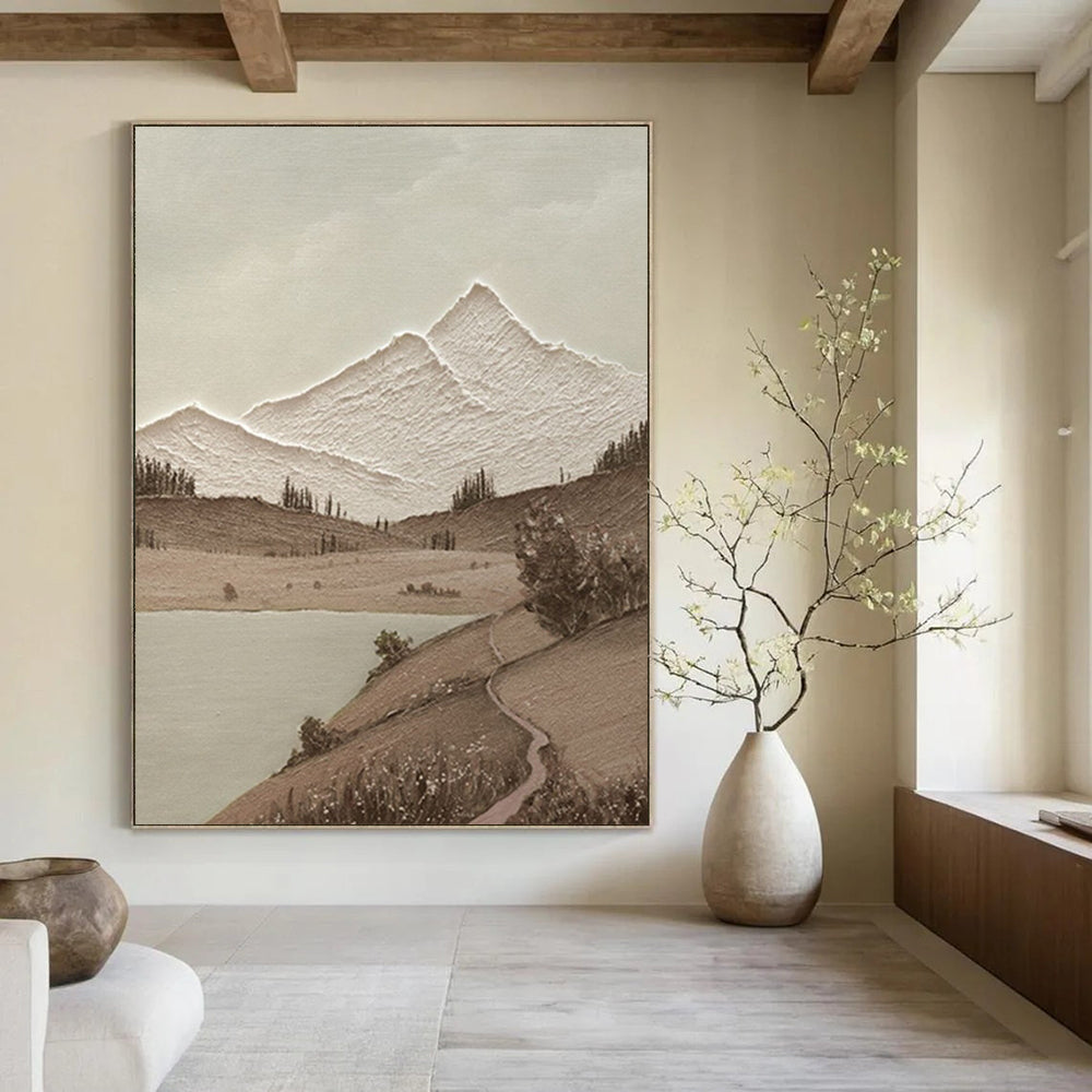 Large-Scale Custom Abstract Paintings: Handmade Textures for Dining Room & Entryway DTP268