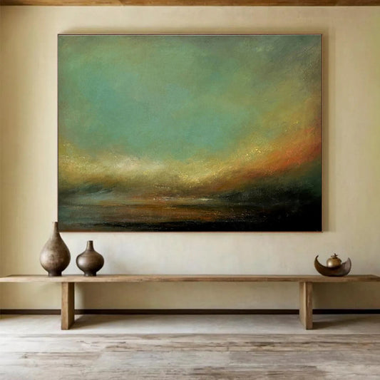 Immense Textured Hand - Crafted Abstract Painting for Stylish Interiors DKH778