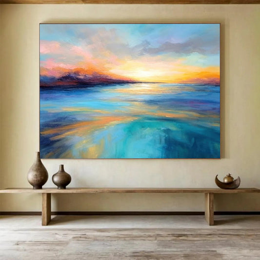 Pastel Sunset Seascape - Dreamy Bedroom Whimsy DLZ069