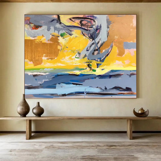 Colorful Abstract Coastal Energy - Vibrant Office Inspiration DLZ034