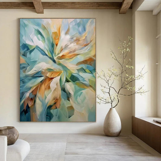 Expansive Hand-Painted Abstract Artworks for Office & Hallway LargeART2271