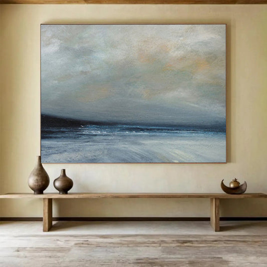 Moody Sea & Sky Abstract - Dramatic Bedroom Accent DLZ022