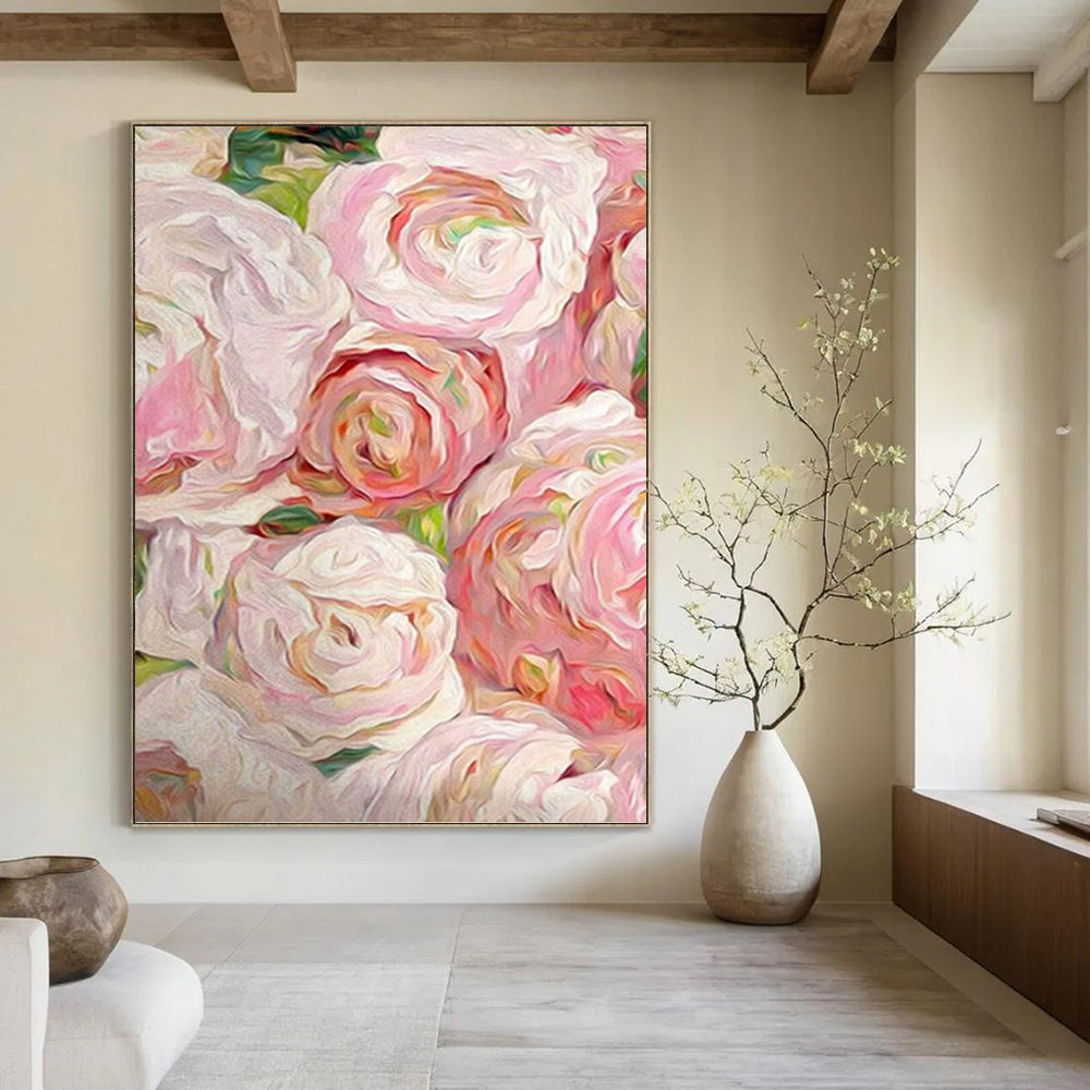 Large Hand - Painted Custom Textured Abstract Mural for Bar & Hotel Lobby DKH0983