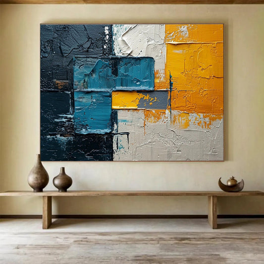 “Artistic Harmonies” Large - Format Abstract Mural for Bedroom & Dining Room DKH276