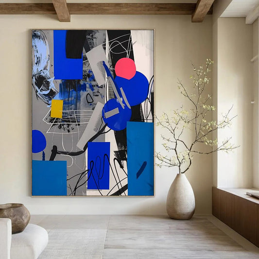 Amethyst Aura: Colossal - Format Hand - Painted Textured Custom Abstract Canvas for Bedroom and Hallway DTP110