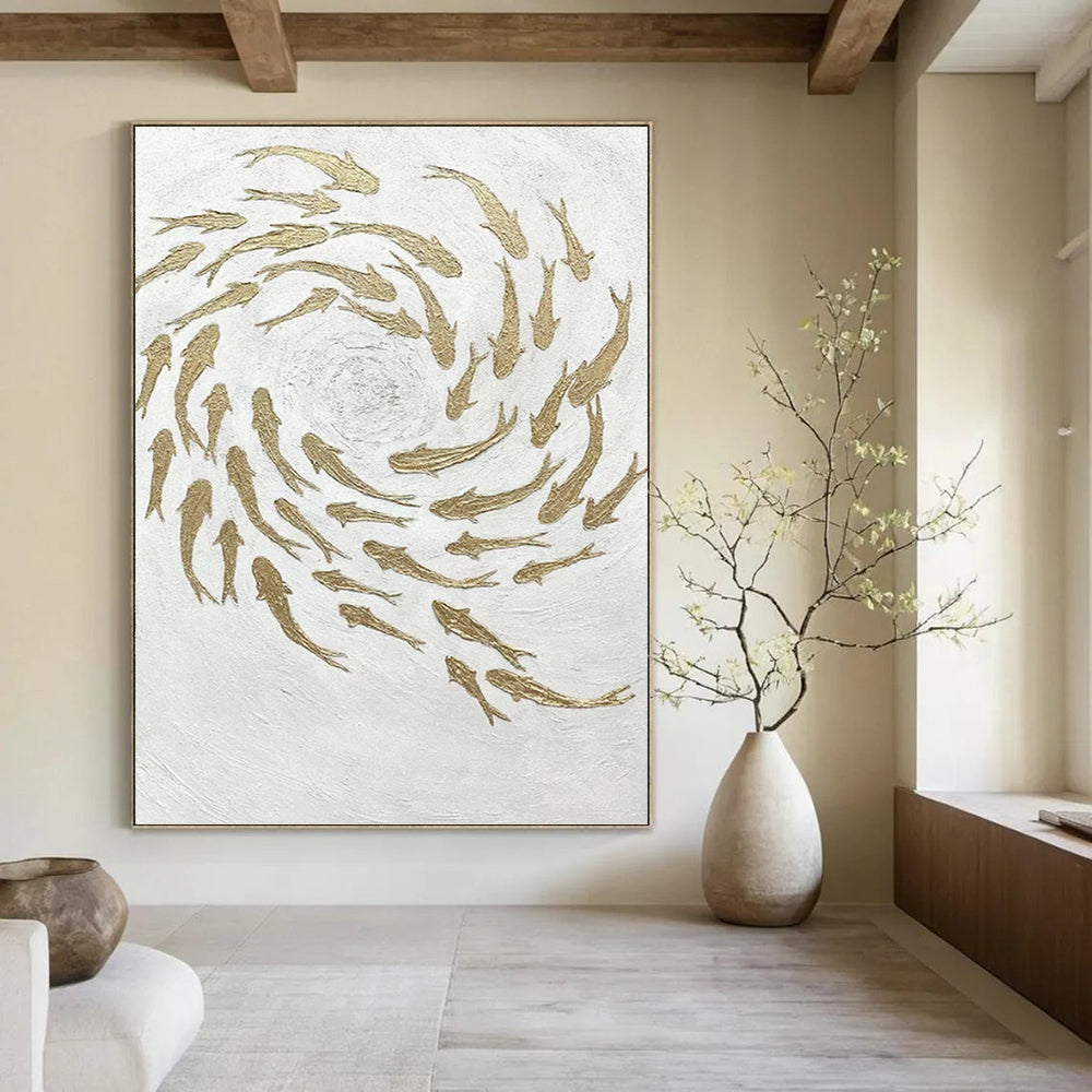 Mammoth - Dimensioned Vertical Hand - Painted Textured Custom Abstract Elegy, for Bedroom and Hotel DKH1544