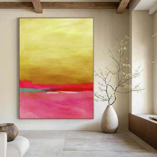 Dreamy & Soft Abstract Canvas Art for Dining Room & Hotel LargeART2023