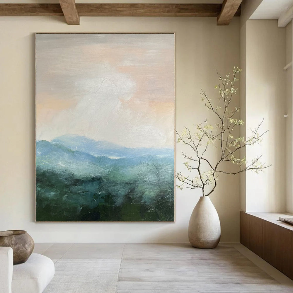 Extended Hand - Painted Textured Custom Abstract Painting for Bedroom and Bar DTP010