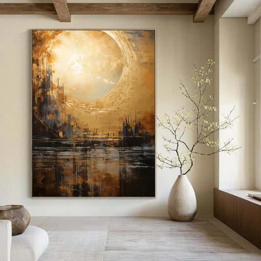 Vertical Hand - Painted Custom Abstract Painting for Bedroom and Office DKH1626